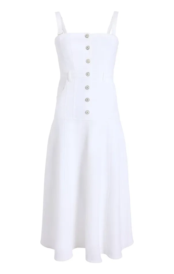 Cinq Sept Midi Veena Dress White 8211 Women