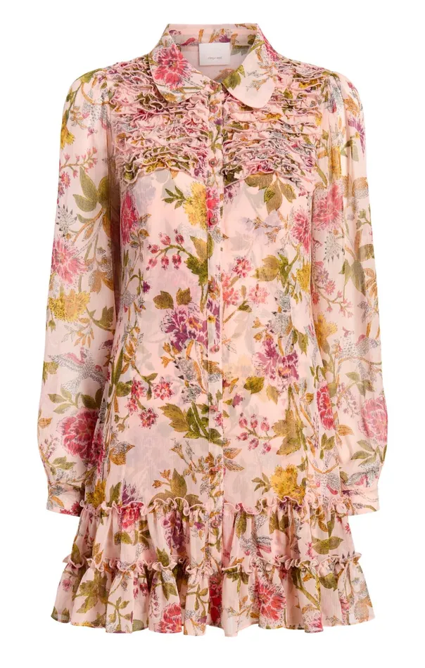 Cinq Sept Mini Barnes Dress Soft Pink Multi 8211 Women