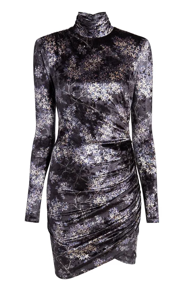 Cinq Sept Mini Lilac Floral Marlene Dress Black Multi 8211 Women
