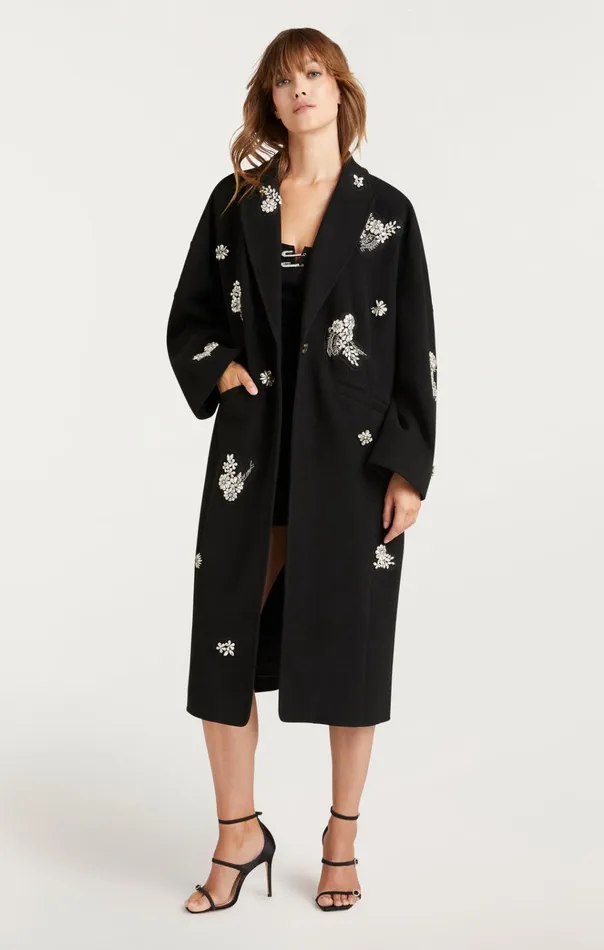 Cinq Sept Outerwear Crystal Ivy Gravis Coat Black 8211 Women