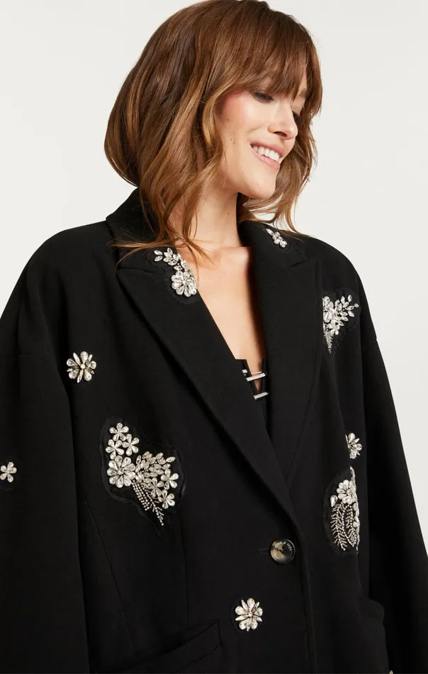 Cinq Sept Outerwear Crystal Ivy Gravis Coat Black 8211 Women