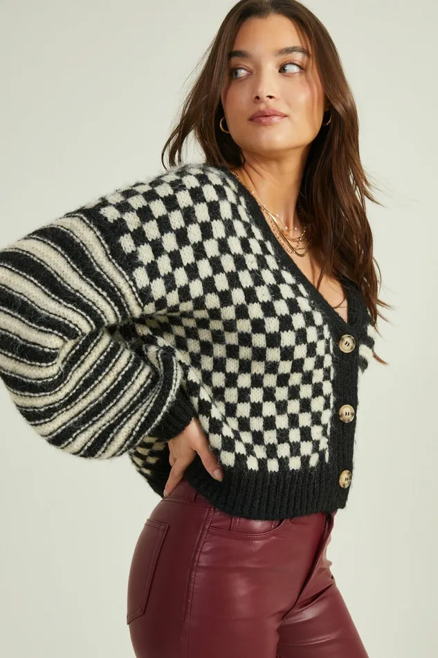 Claudia Checkered Cardigan Women Cardigans Altar8217d State