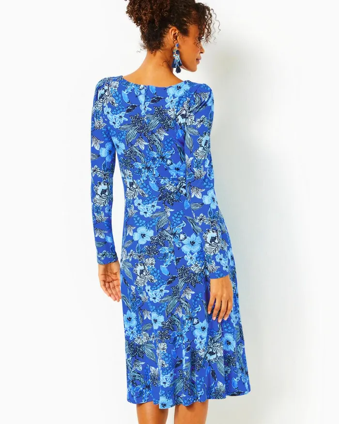 Claudia TwistFront Midi Dress Alba Blue Cruisin Together Women Lilly Pulitzer Dresses Claudia TwistFront Midi Dress Alba Blue Cruisin Together Women Lilly Pulitzer Dresses