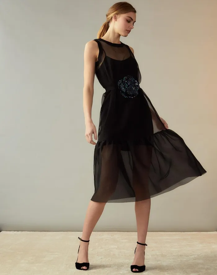 CLOTHING Women Cynthia Rowley Carrie Organza Midi Dress