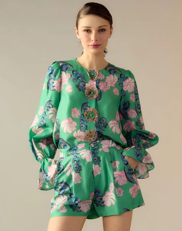 CLOTHING Women Cynthia Rowley Eden Silk Blouse