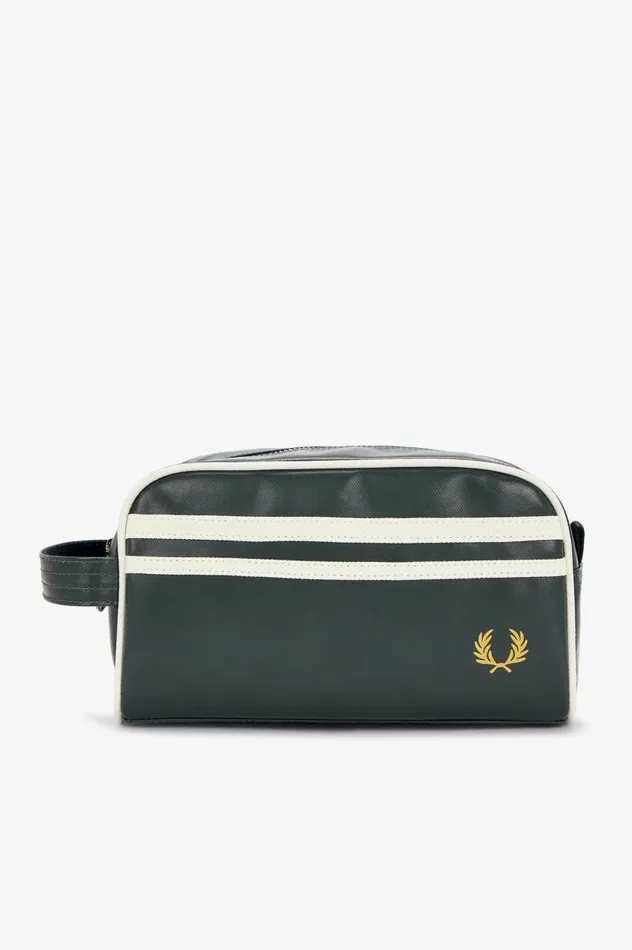 Coated Polyester Wash Bag Night Green Men Fred Perry Bags