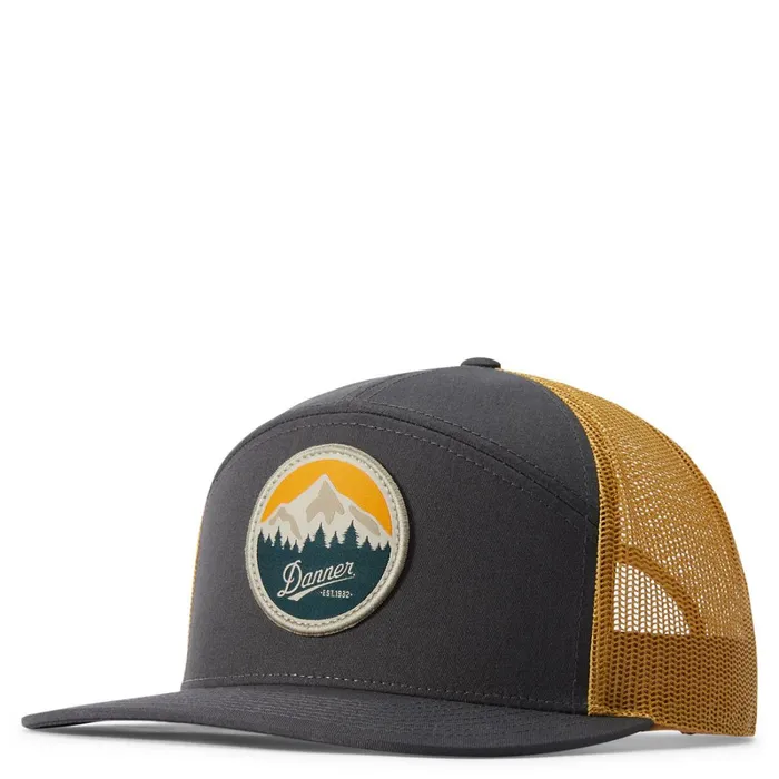 Danner Hats Danner Trucker Cap Charcoalold Gold 8211 Mountain Patch 8211 MenWomen