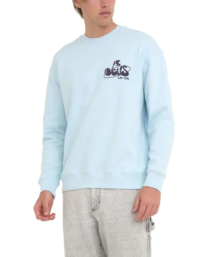 Deus Ex Machina Hoodies and Sweaters Men Harmony Crew 8211 Illusion Blue