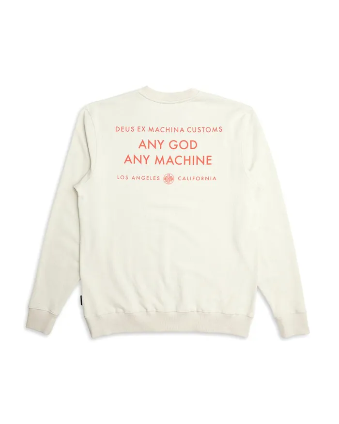 Deus Ex Machina Hoodies and Sweaters Men Tenor Crew 8211 Dirty White Deus Ex Machina Hoodies and Sweaters Men Tenor Crew 8211 Dirty White