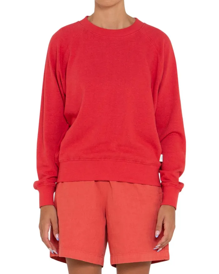 Deus Ex Machina Hoodies and Sweaters Women Aggie Hemp Crew 8211 Cranberry