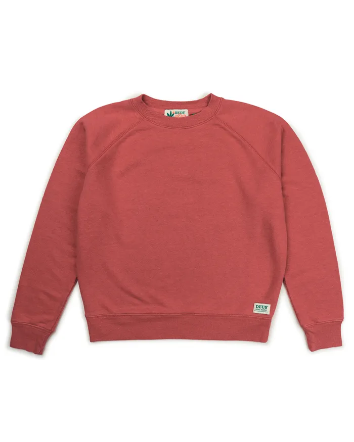 Deus Ex Machina Hoodies and Sweaters Women Aggie Hemp Crew 8211 Cranberry Deus Ex Machina Hoodies and Sweaters Women Aggie Hemp Crew 8211 Cranberry