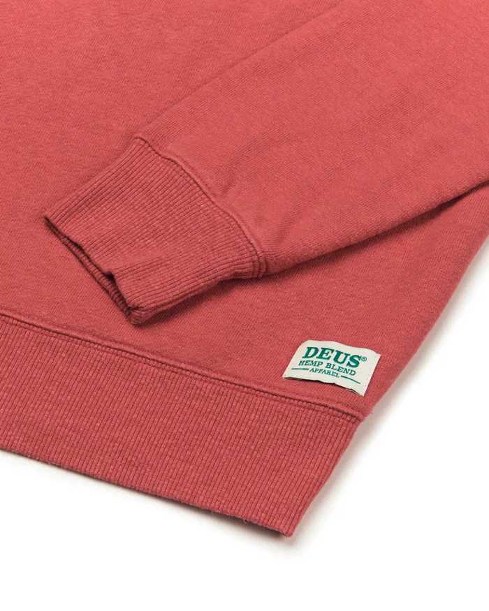 Deus Ex Machina Hoodies and Sweaters Women Aggie Hemp Crew 8211 Cranberry Deus Ex Machina Hoodies and Sweaters Women Aggie Hemp Crew 8211 Cranberry
