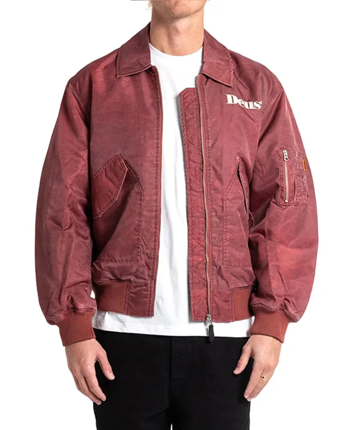 Deus Ex Machina Jackets Men Dreamhouse Flight Jacket 8211 Maroon