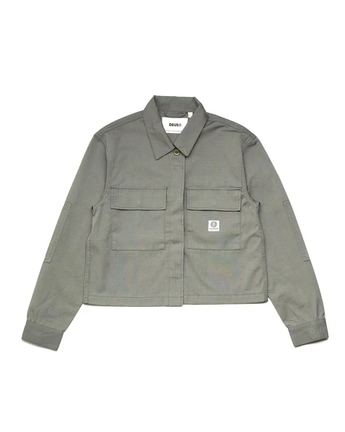 Deus Ex Machina Outerwear Women Cropped BDU Shirt 8211 Agave Green Deus Ex Machina Outerwear Women Cropped BDU Shirt 8211 Agave Green