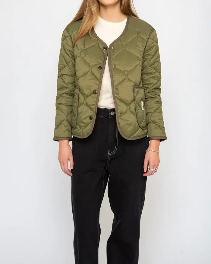 Deus Ex Machina Outerwear Women Emma Liner Jacket Relaxed Fit 8211 Clover