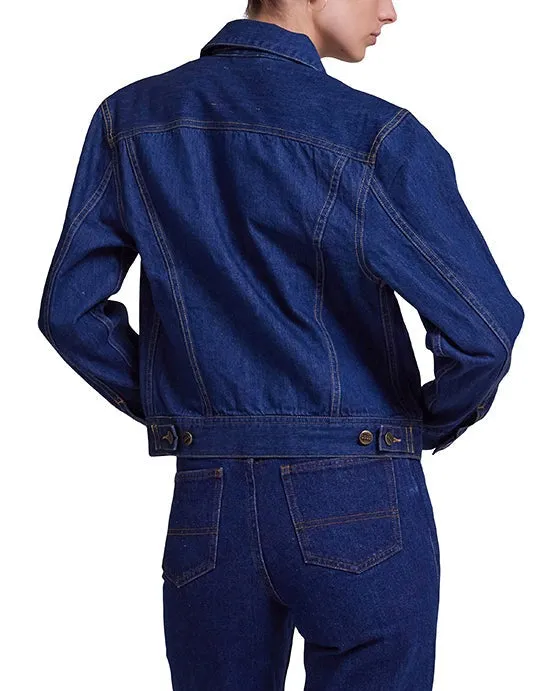 Deus Ex Machina Outerwear Women Exposure Jacket 8211 Vintage Blue Denim Deus Ex Machina Outerwear Women Exposure Jacket 8211 Vintage Blue Denim