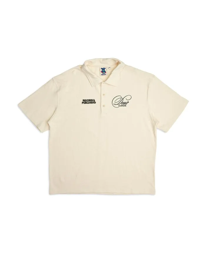 Deus Ex Machina Shirts Men Gaffer Polo 8211 Dirty White Deus Ex Machina Shirts Men Gaffer Polo 8211 Dirty White