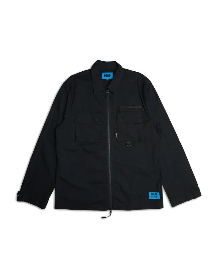 Deus Ex Machina Shirts Men Onshore Zip Shirt 8211 Black Deus Ex Machina Shirts Men Onshore Zip Shirt 8211 Black