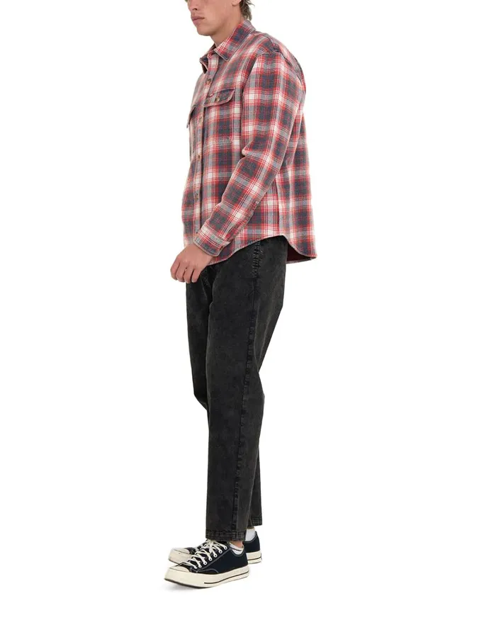 Deus Ex Machina Shirts Men Vacay Check Shirt 8211 Red Check Deus Ex Machina Shirts Men Vacay Check Shirt 8211 Red Check