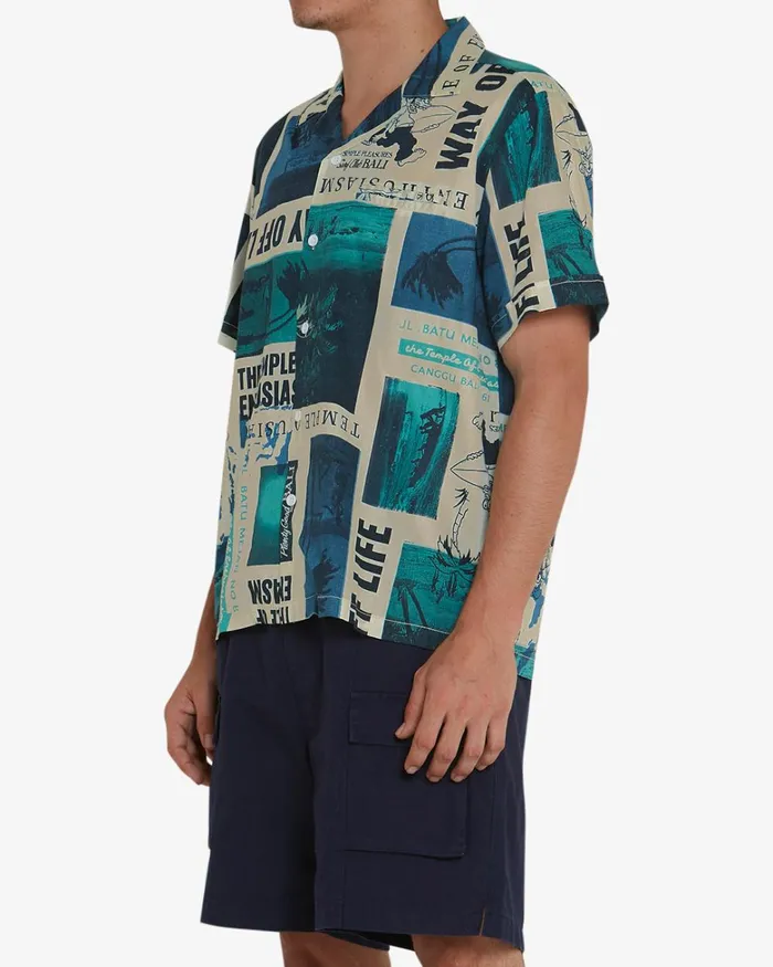 Deus Ex Machina Shirts Men Way Off Shirt 8211 Lagoon Deus Ex Machina Shirts Men Way Off Shirt 8211 Lagoon