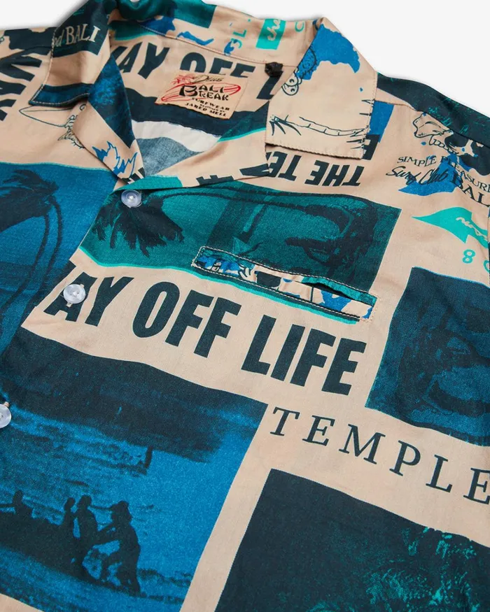 Deus Ex Machina Shirts Men Way Off Shirt 8211 Lagoon Deus Ex Machina Shirts Men Way Off Shirt 8211 Lagoon