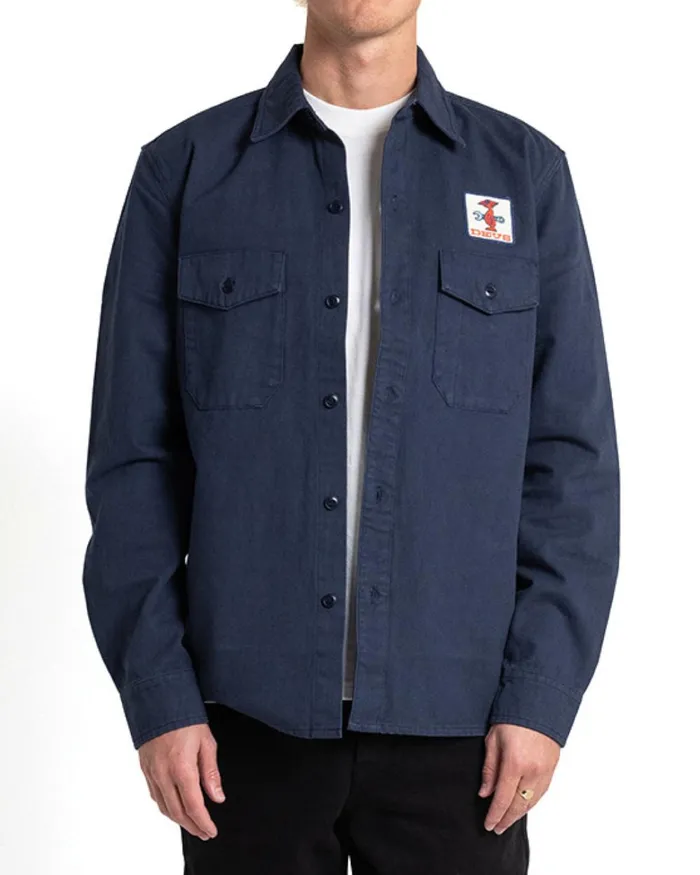 Deus Ex Machina Shirts MenWomen Stripes Shirt 8211 Mood Indigo Deus Ex Machina Shirts MenWomen Stripes Shirt 8211 Mood Indigo