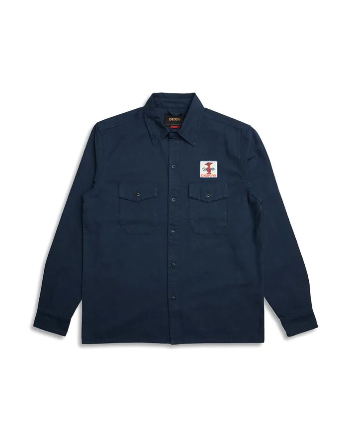 Deus Ex Machina Shirts MenWomen Stripes Shirt 8211 Mood Indigo Deus Ex Machina Shirts MenWomen Stripes Shirt 8211 Mood Indigo