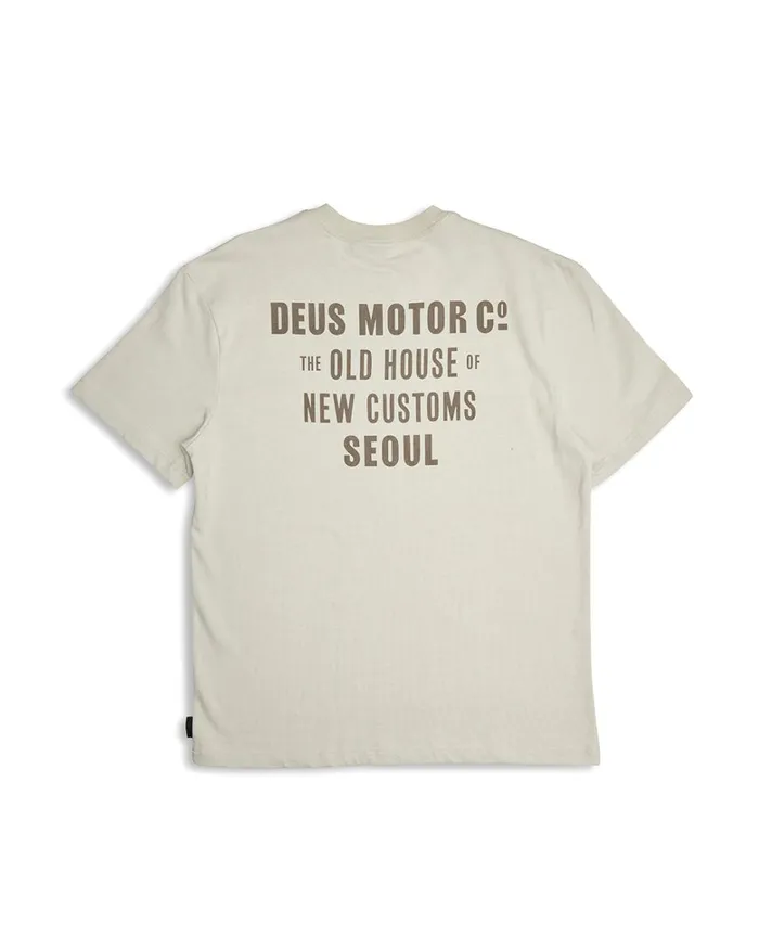 Deus Ex Machina Tees Men Old Customs Tee 8211 Dirty White Deus Ex Machina Tees Men Old Customs Tee 8211 Dirty White