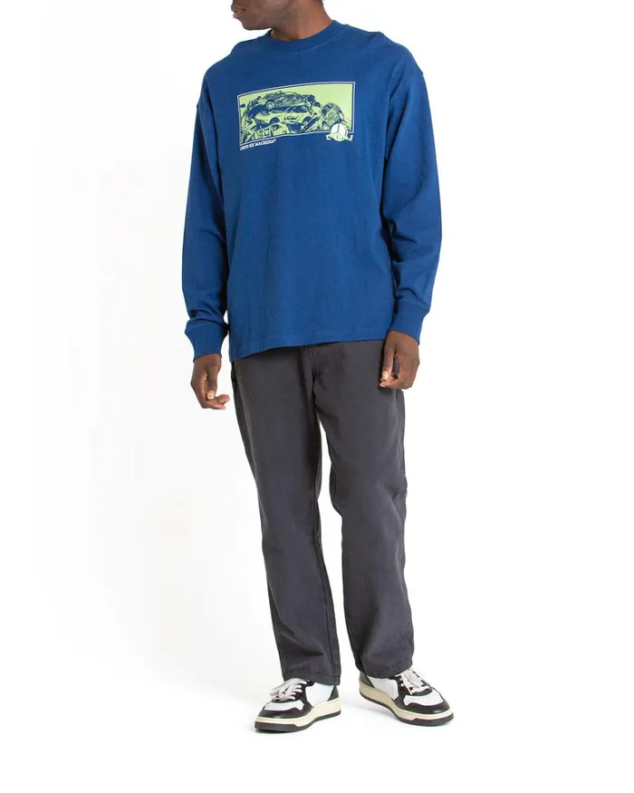 Deus Ex Machina Tees Men Piece Of Scrap Long Sleeve Tee 8211 Blue Deus Ex Machina Tees Men Piece Of Scrap Long Sleeve Tee 8211 Blue