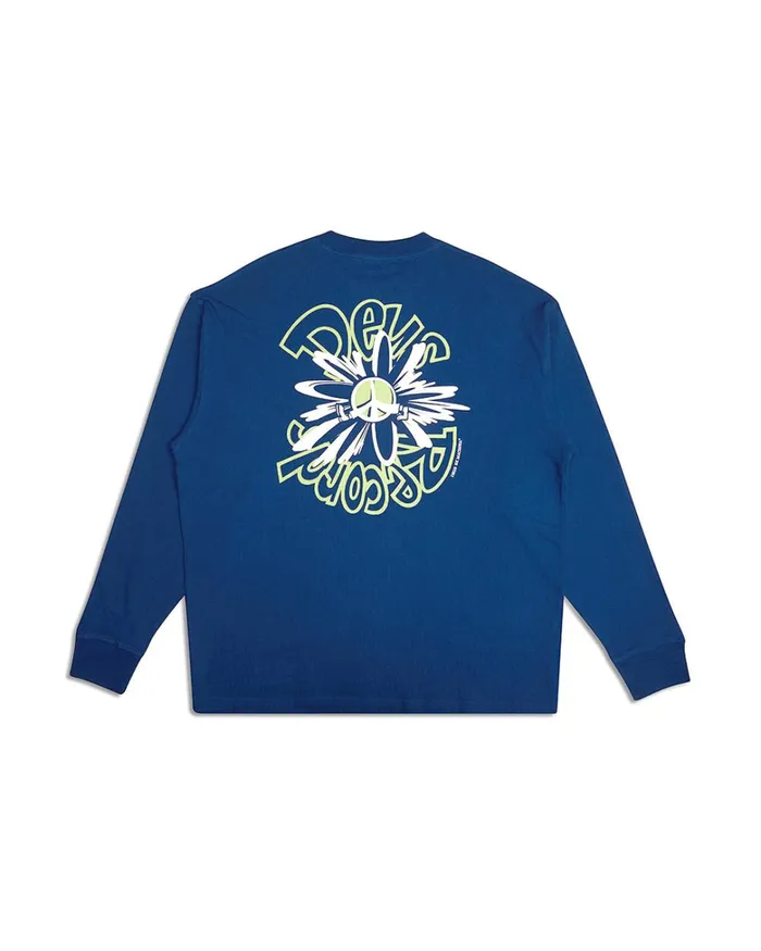 Deus Ex Machina Tees Men Piece Of Scrap Long Sleeve Tee 8211 Blue Deus Ex Machina Tees Men Piece Of Scrap Long Sleeve Tee 8211 Blue