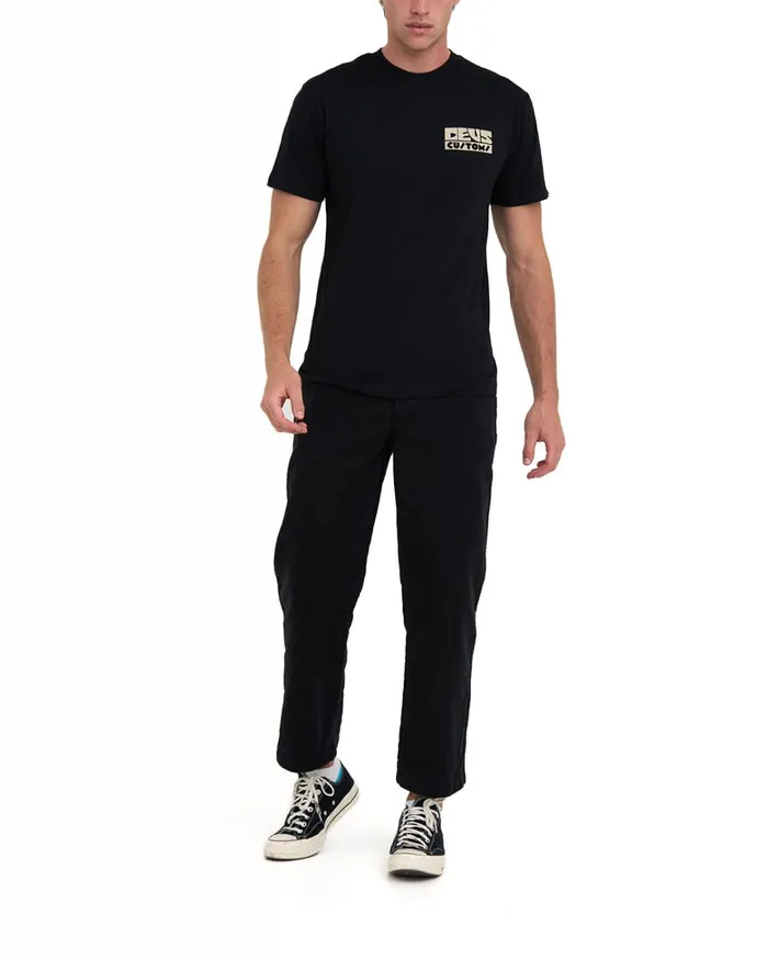 Deus Ex Machina Tees Men Pushstart Tee 8211 Black Deus Ex Machina Tees Men Pushstart Tee 8211 Black
