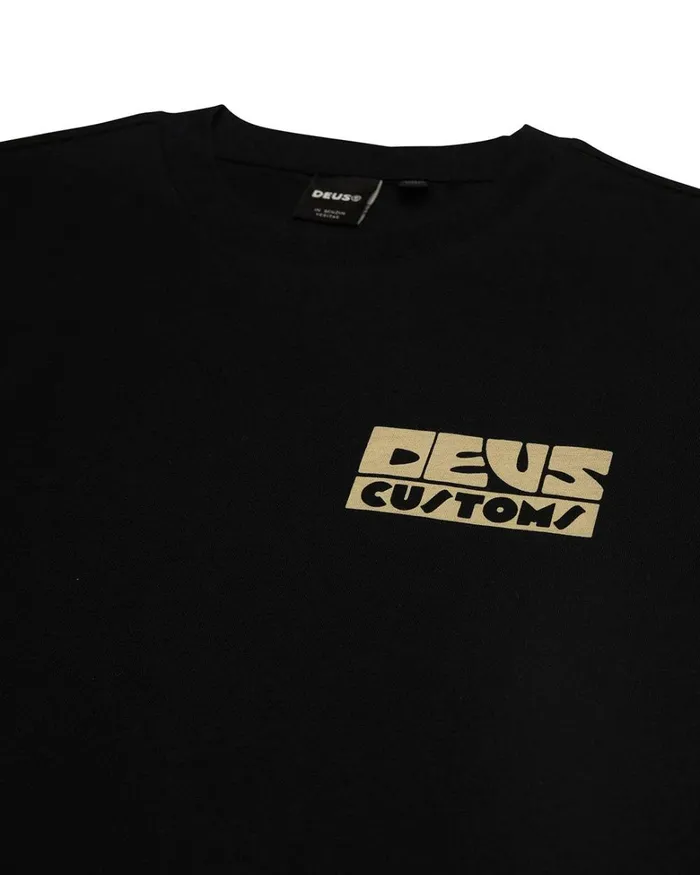 Deus Ex Machina Tees Men Pushstart Tee 8211 Black Deus Ex Machina Tees Men Pushstart Tee 8211 Black