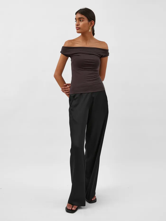 Dominique Healy 8211 Vera Tee in Espresso Women Tops The UNDONE