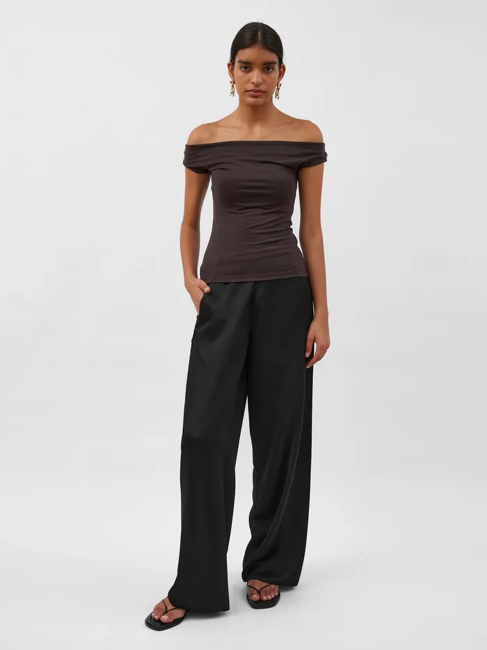 Dominique Healy 8211 Vera Tee in Espresso Women Tops The UNDONE