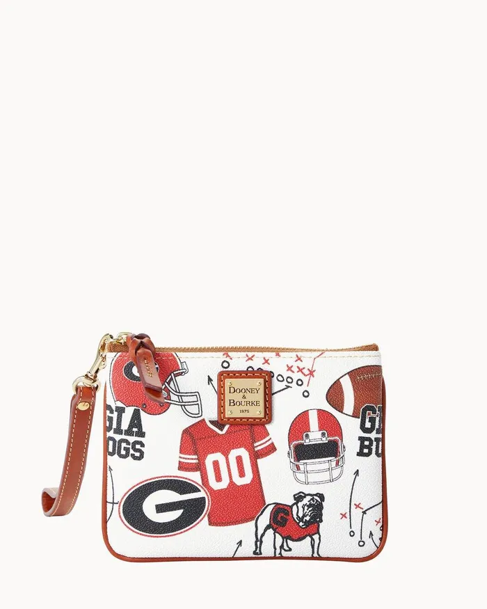 Dooney and Bourke Wallets Women Collegiate University Of Georgia Stadium Wristlet U Of Georgia