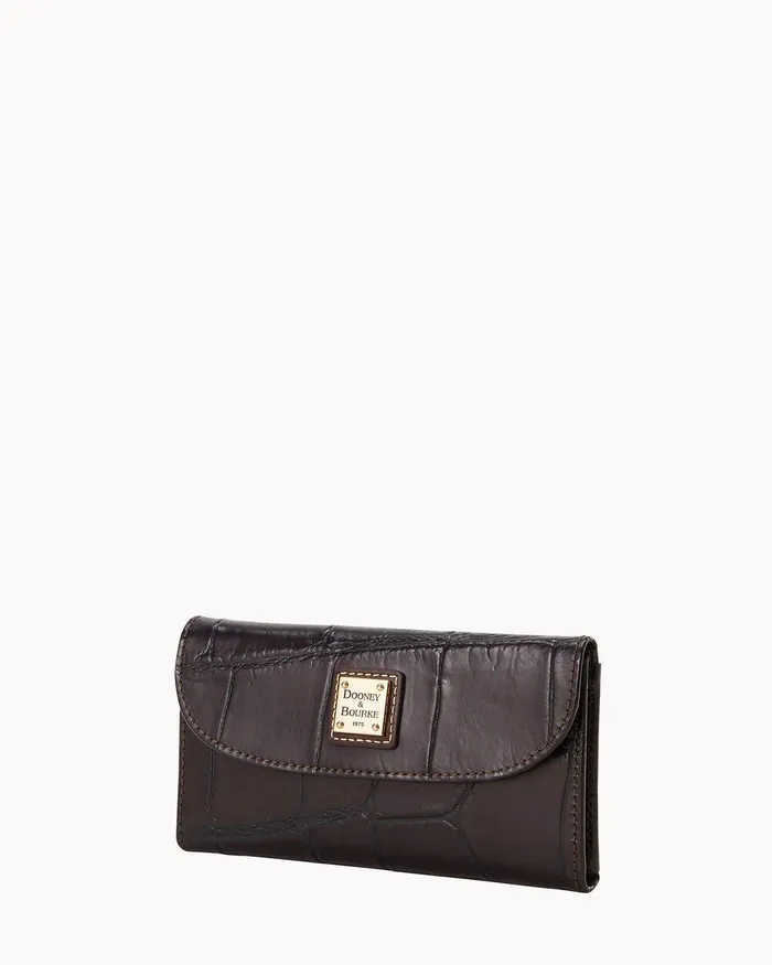 Dooney and Bourke Wallets Women Denison Continental Clutch Espresso Dooney and Bourke Wallets Women Denison Continental Clutch Espresso