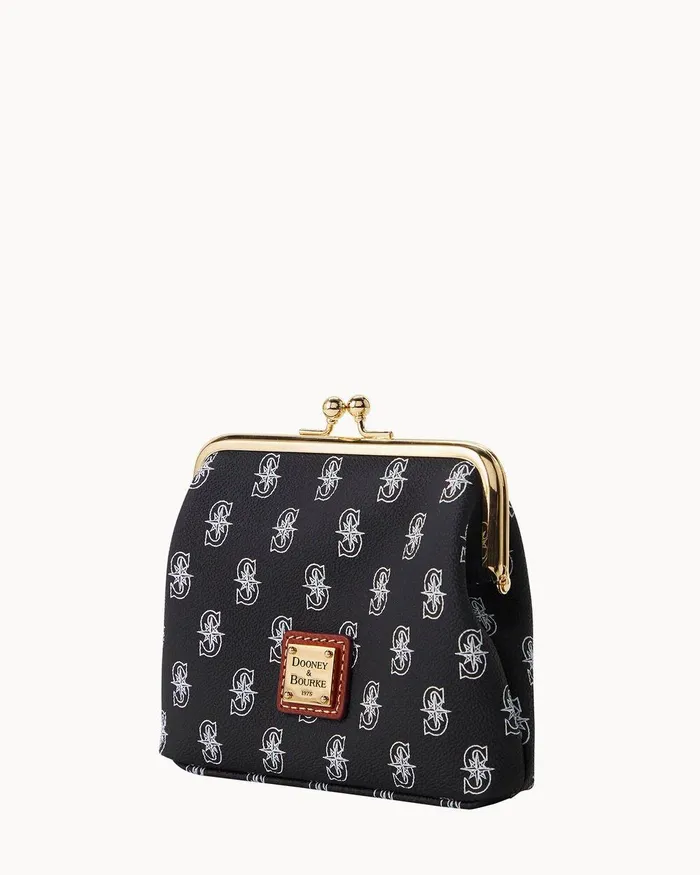 Dooney and Bourke Wallets Women MLB Mariners Large Framed Purse Mariners Dooney and Bourke Wallets Women MLB Mariners Large Framed Purse Mariners