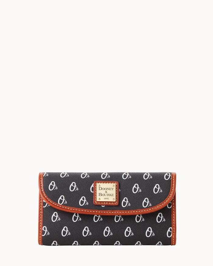 Dooney and Bourke Wallets Women MLB Orioles Continental Clutch Orioles