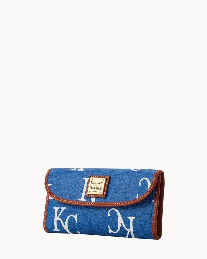 Dooney and Bourke Wallets Women MLB Royals Continental Clutch Royals Dooney and Bourke Wallets Women MLB Royals Continental Clutch Royals