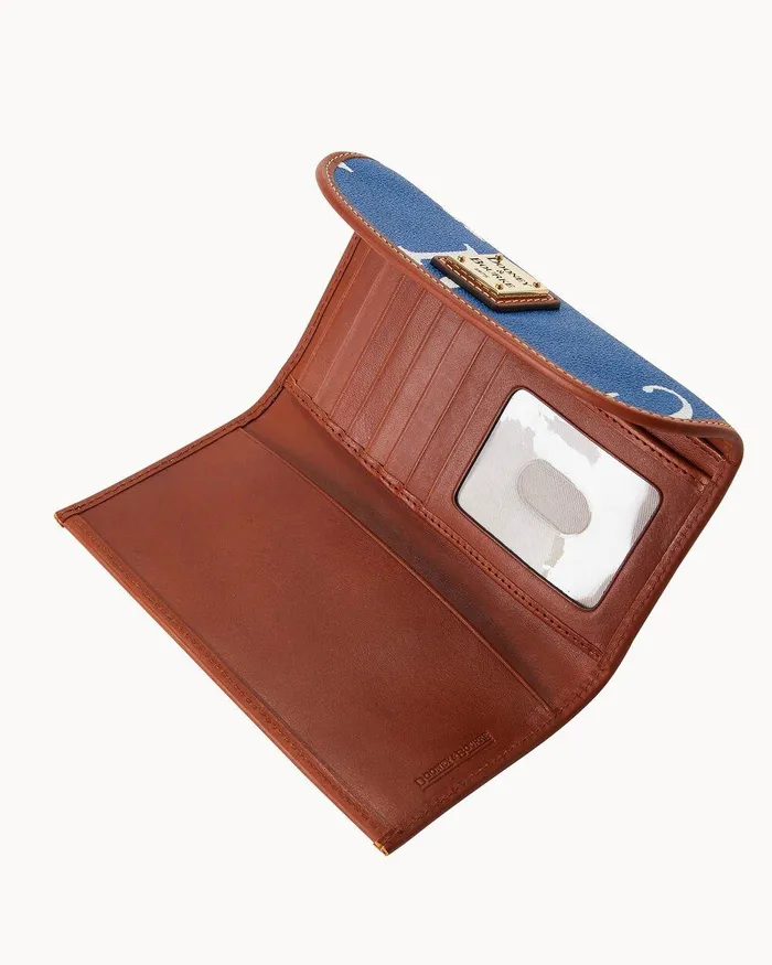 Dooney and Bourke Wallets Women MLB Royals Continental Clutch Royals Dooney and Bourke Wallets Women MLB Royals Continental Clutch Royals