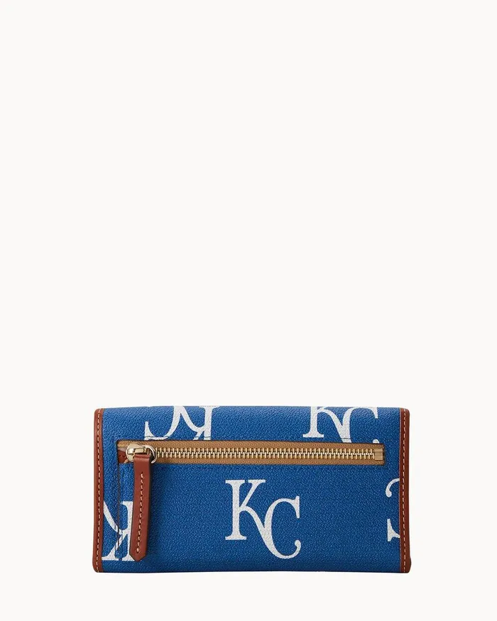 Dooney and Bourke Wallets Women MLB Royals Continental Clutch Royals Dooney and Bourke Wallets Women MLB Royals Continental Clutch Royals