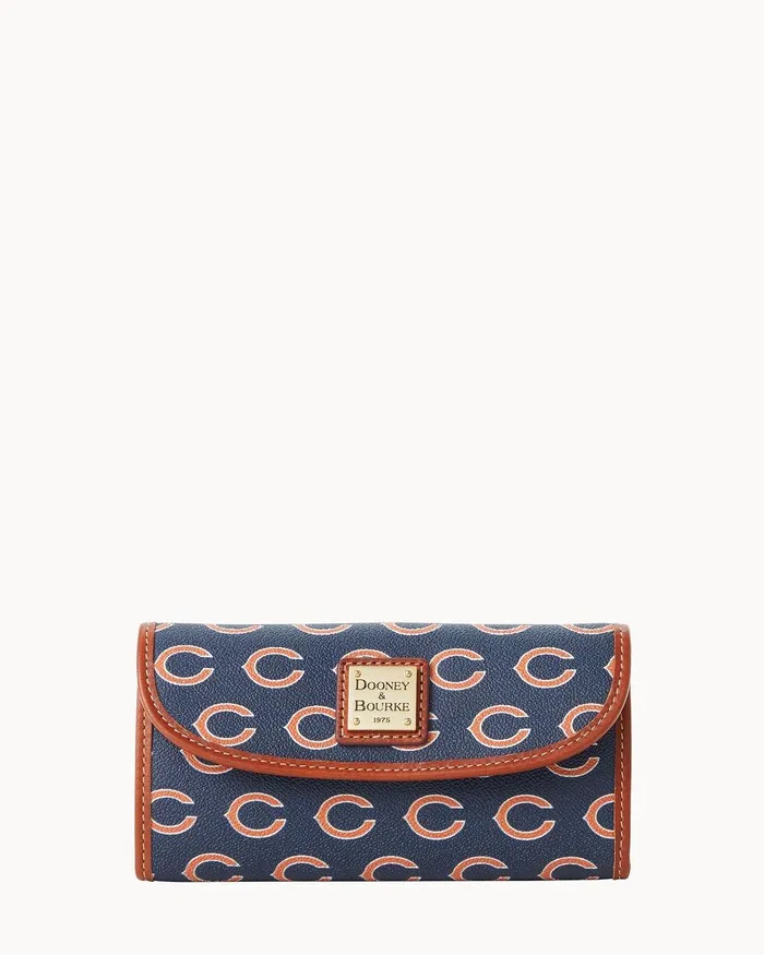 Dooney and Bourke Wallets Women NFL Bears Continental Clutch Bears