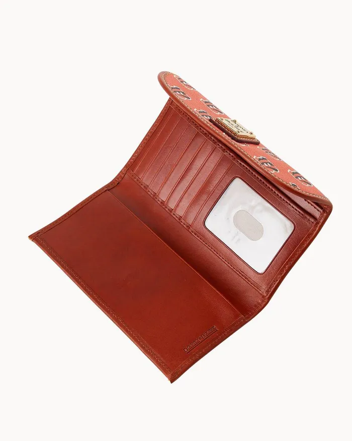 Dooney and Bourke Wallets Women NFL Bengals Continental Clutch Bengals Dooney and Bourke Wallets Women NFL Bengals Continental Clutch Bengals