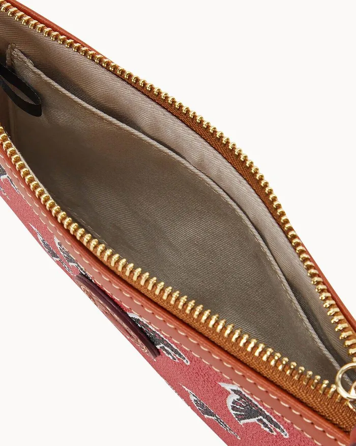 Dooney and Bourke Wallets Women NFL Falcons Large Slim Wristlet Falcons Dooney and Bourke Wallets Women NFL Falcons Large Slim Wristlet Falcons