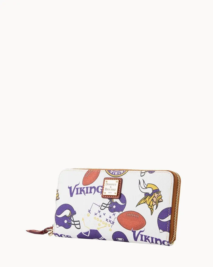 Dooney and Bourke Wallets Women NFL Vikings Large Zip Around Wristlet Vikings Dooney and Bourke Wallets Women NFL Vikings Large Zip Around Wristlet Vikings