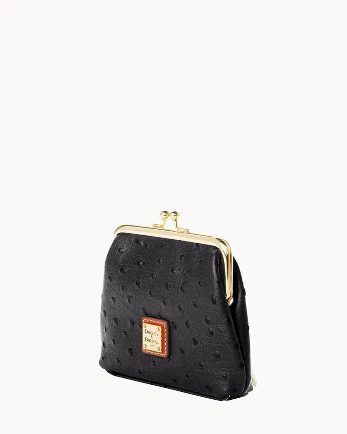 Dooney and Bourke Wallets Women Ostrich Large Frame Purse Black Dooney and Bourke Wallets Women Ostrich Large Frame Purse Black