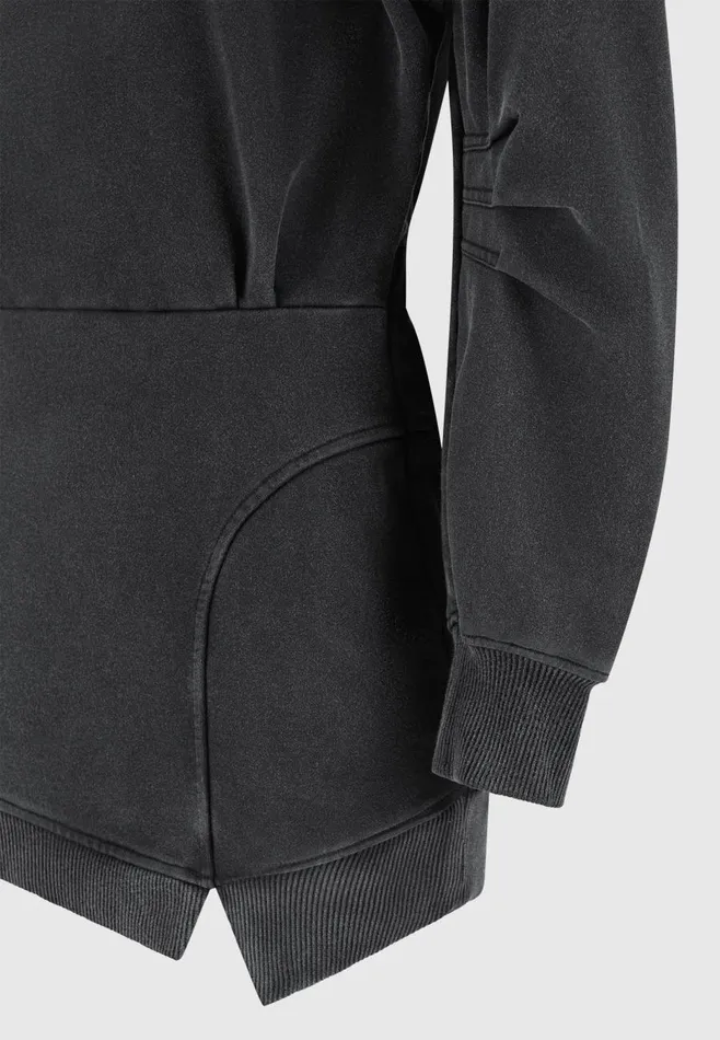 Dresses Women Manire De Voir Asymmetric Hem Jumper Dress Washed Black
