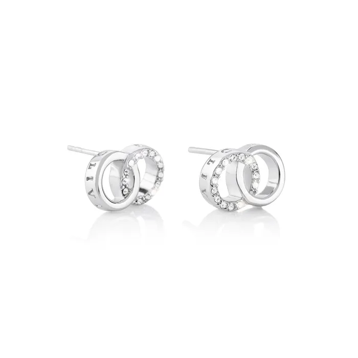 Earrings Women Silver Interlink Stud Earrings Olivia Burton