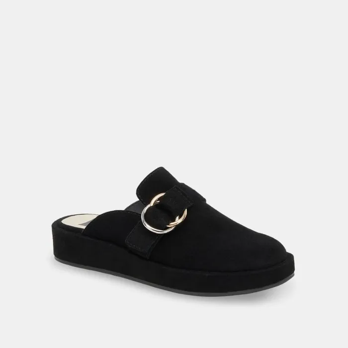 Flats and Loafers Women Dolce Vita Astor Flats Onyx Suede
