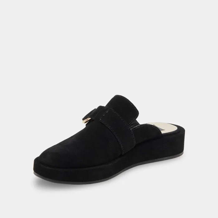 Flats and Loafers Women Dolce Vita Astor Flats Onyx Suede